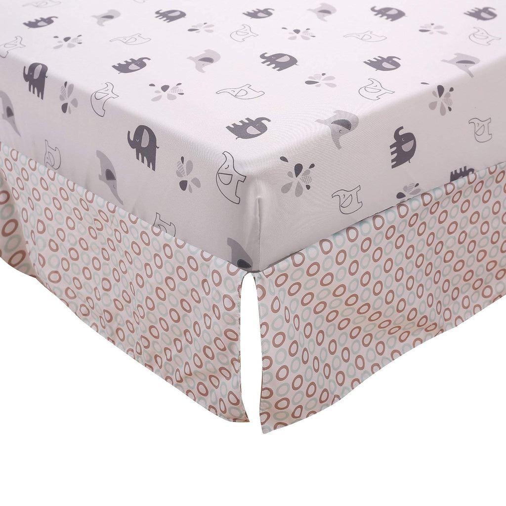 Crib Bedding Set for Boys, Premium 3 Piece Elephant Baby Crib Bedding Set, Baby Nursery Crib Comforter Set for Boys