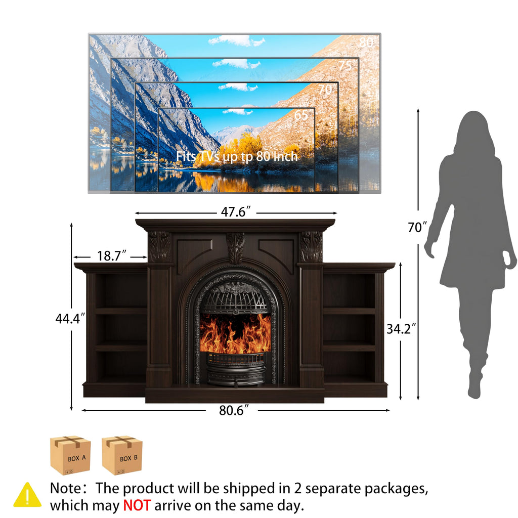 80"Birdcage Electric with Mantel