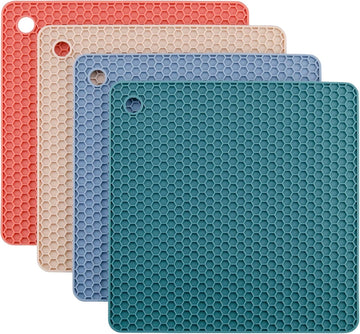 Silicone Trivets for Hot Dishes, Pots and Pans, Hot Pads, Mixing Color Silicone Pot Holders Mats Quartz Counter Heat