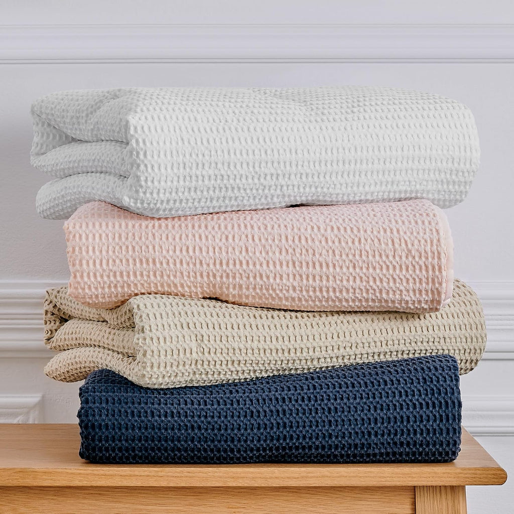 Baby - Mills Waffle Crib Bed Set - Baby Nursery Set - Taupe - Taupe Textured Waffle - 4 Piece Set Includes Quilt