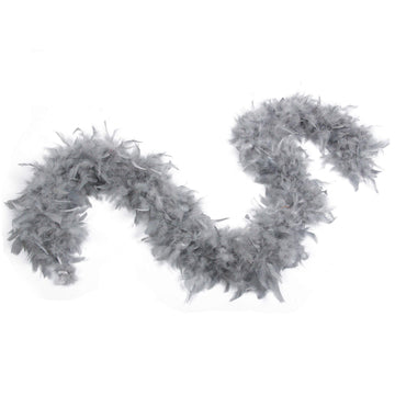Turkey Chandelle Feather Boa 72'' 100 Gram (Cool Grey)
