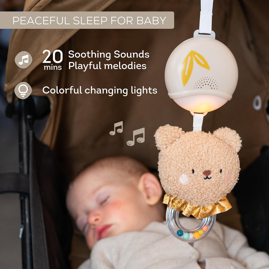 Portable Sound Machine for Baby Kids, Sleep Soother, 22 Min Music & Lights, White Noise, Shush, Travel, Registry