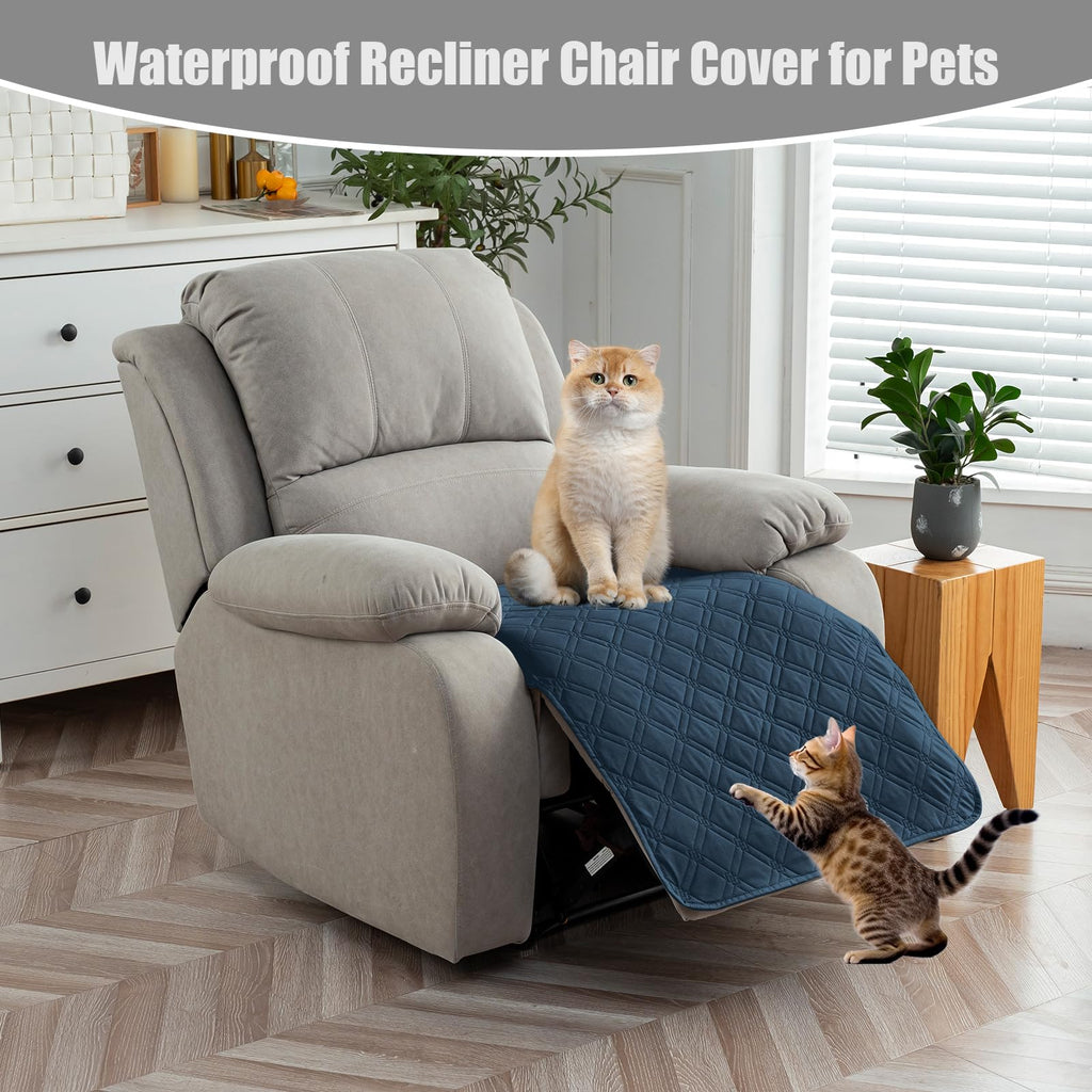100% Waterproof Recliner Chair Covers, Non-Slip Furniture Protector