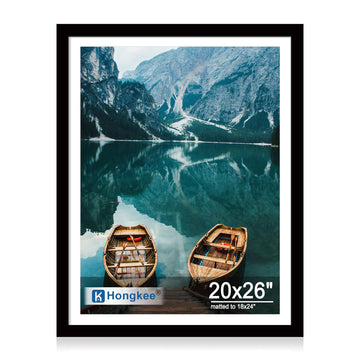 20x26 Picture Frame, Black Wood Style, Wall Mounting