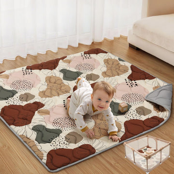 Play Mats for Floor, 50x50 Crawling Mat for Playpen, Thicken Soft Padding Foam Playmats for Babies and Toddlers