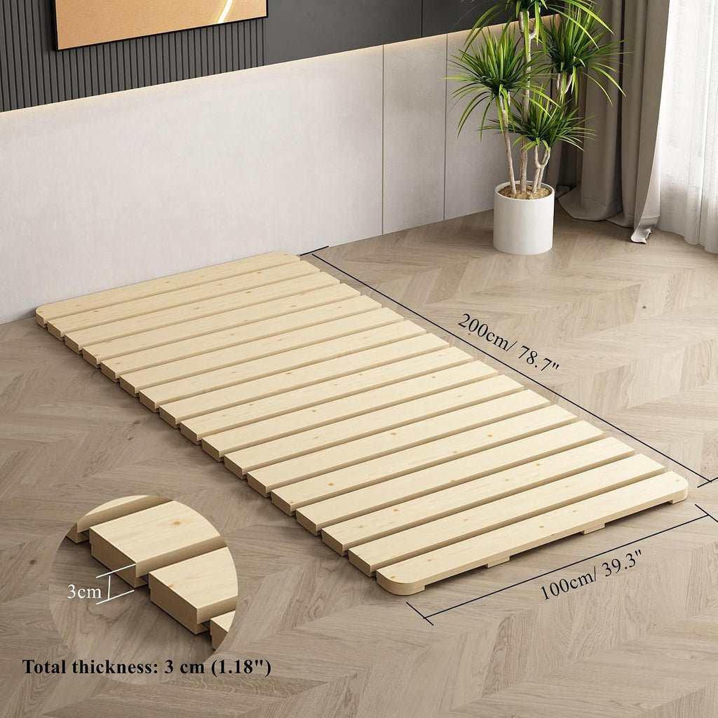 Foldable Floor Bed Frame for Japanese Futon Mattress