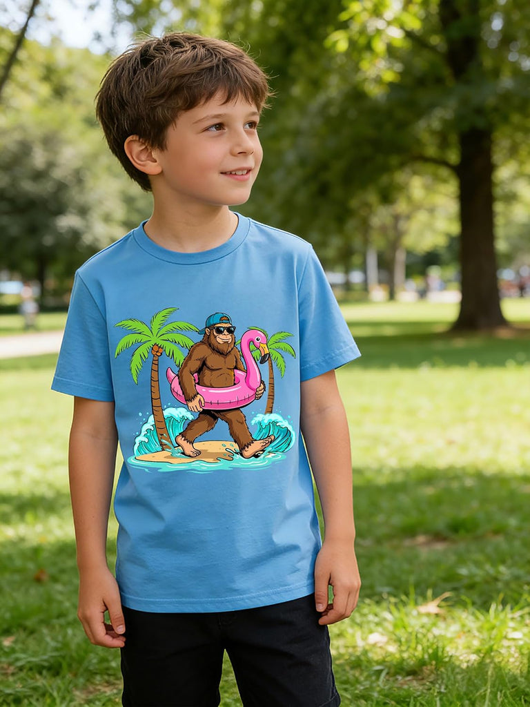 Boys 2 Pack Graphic T-Shirts, Stretch Short Sleeve Tees
