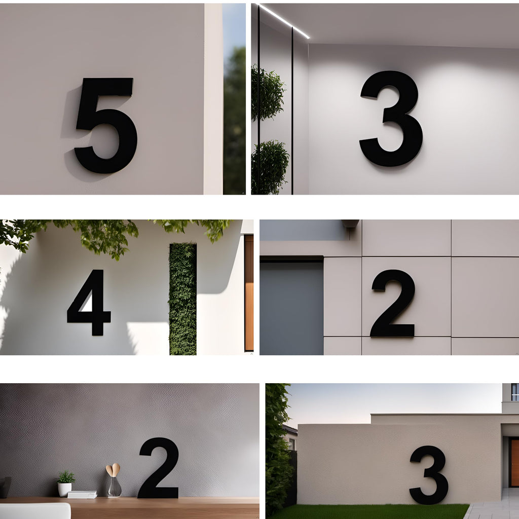 Modern House Letters for Outside-12 Inch High Stainless Steel Home Address Letter/Floating Appearance/Easy to