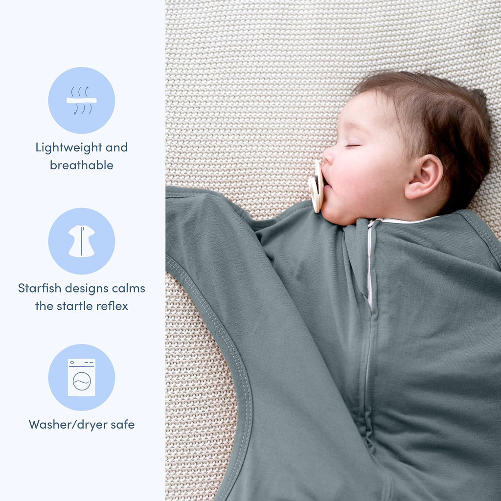 Transition Swaddle - Cozy Baby Swaddle Blanket with Zipper Convenience - Roomy Wearable Blanket for Easy