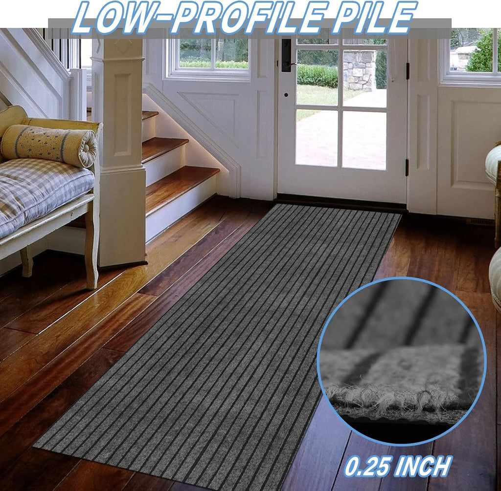 Runner Rugs 2' x 6' Indoor Outdoor Carpet Runner, Area Rugs with Anti-Slip Rubber Backing for Aisle Hallway Balcony