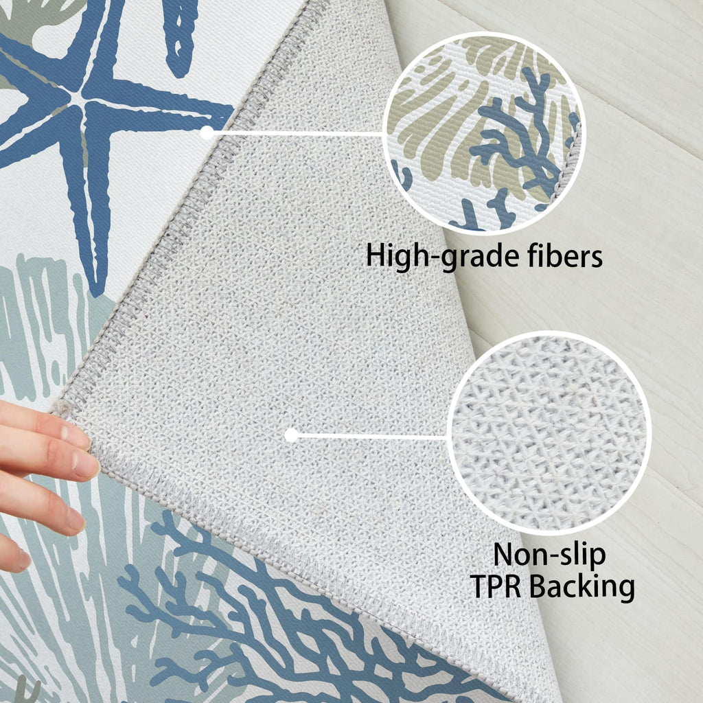 4x6 Coastal Area Rug, Blue