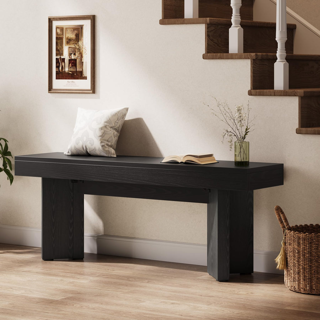 47" Wooden Entryway Bench