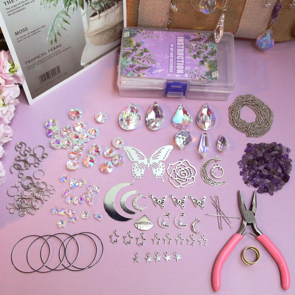 400pcs Kits for Adults DIY Suncatcher Making Supplies