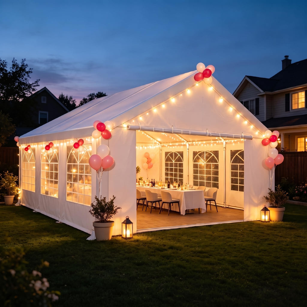 20x20ft Party Tent Heavy Duty for Parties Waterproof, Wedding and Event Canopy & Carport, Carpas para Fiestas with
