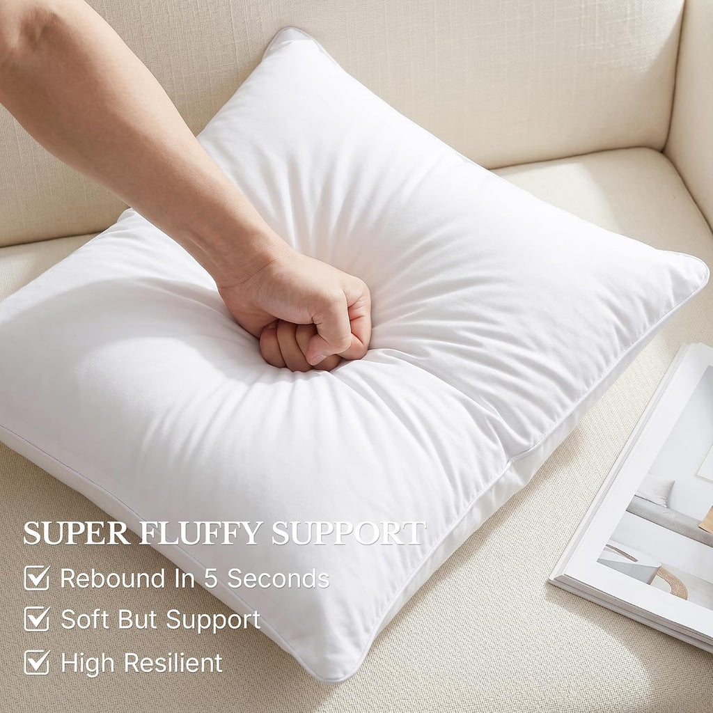 22x22 Throw Pillow Inserts-100% Cotton Cover - Set of 2
