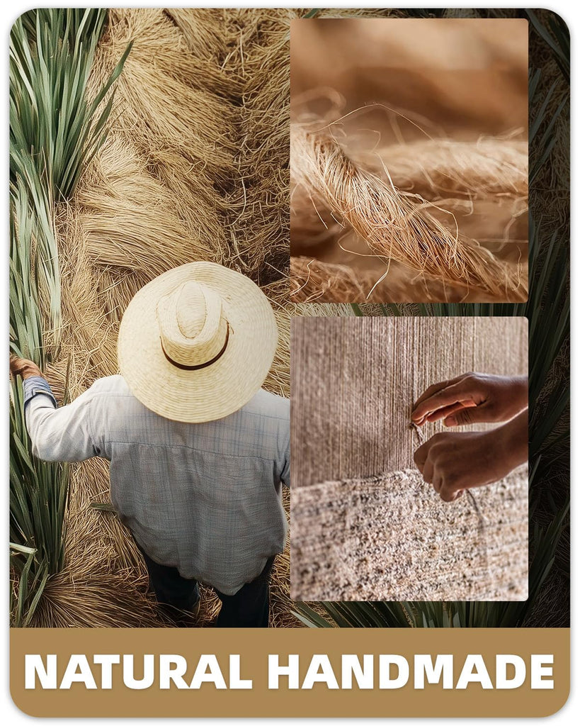Jute Indoor Door Mat, Handwoven Natural Entry Rug 24"x36", Non-Slip Front Door Mat for High-Traffic Entrance, Durable