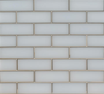 Beveled Glass Subway Tile | Ice Bevel | 4" x 12"