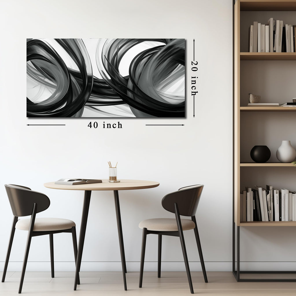 Abstract Canvas Wall Art Bedroom Black and White Wall Decor