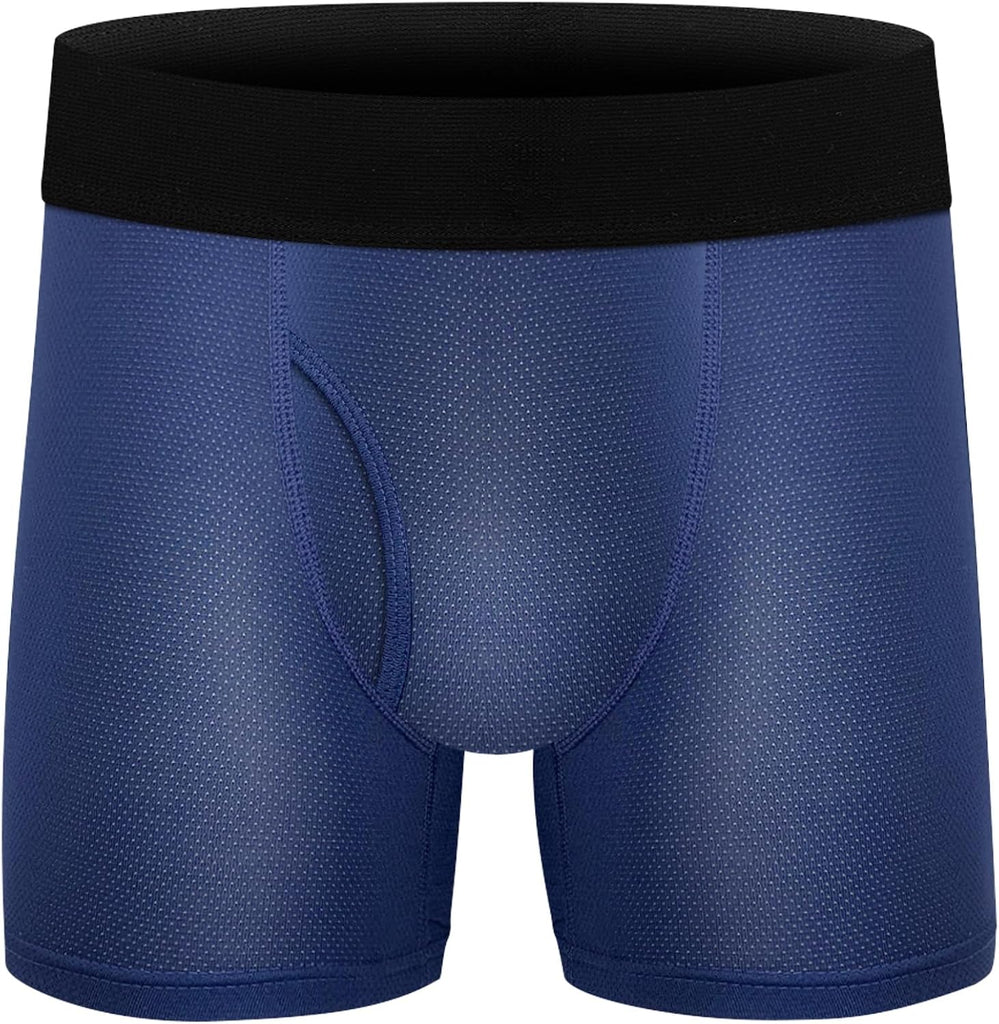 Boys Boxer Briefs,Cotton Toddler Underwear Breathable Mesh Performance Sport Big Boy Boxer Briefs with Fly 5Pack
