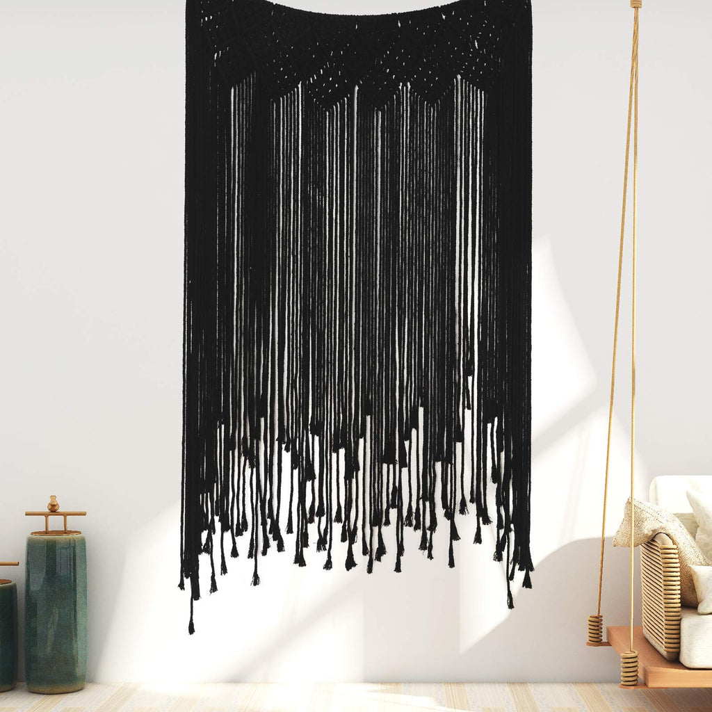 Macrame Wall Hanging Modern Chic Woven Wall Art Tapestry Boho Wedding Living Room Gallery Bedroom Wall Decoration