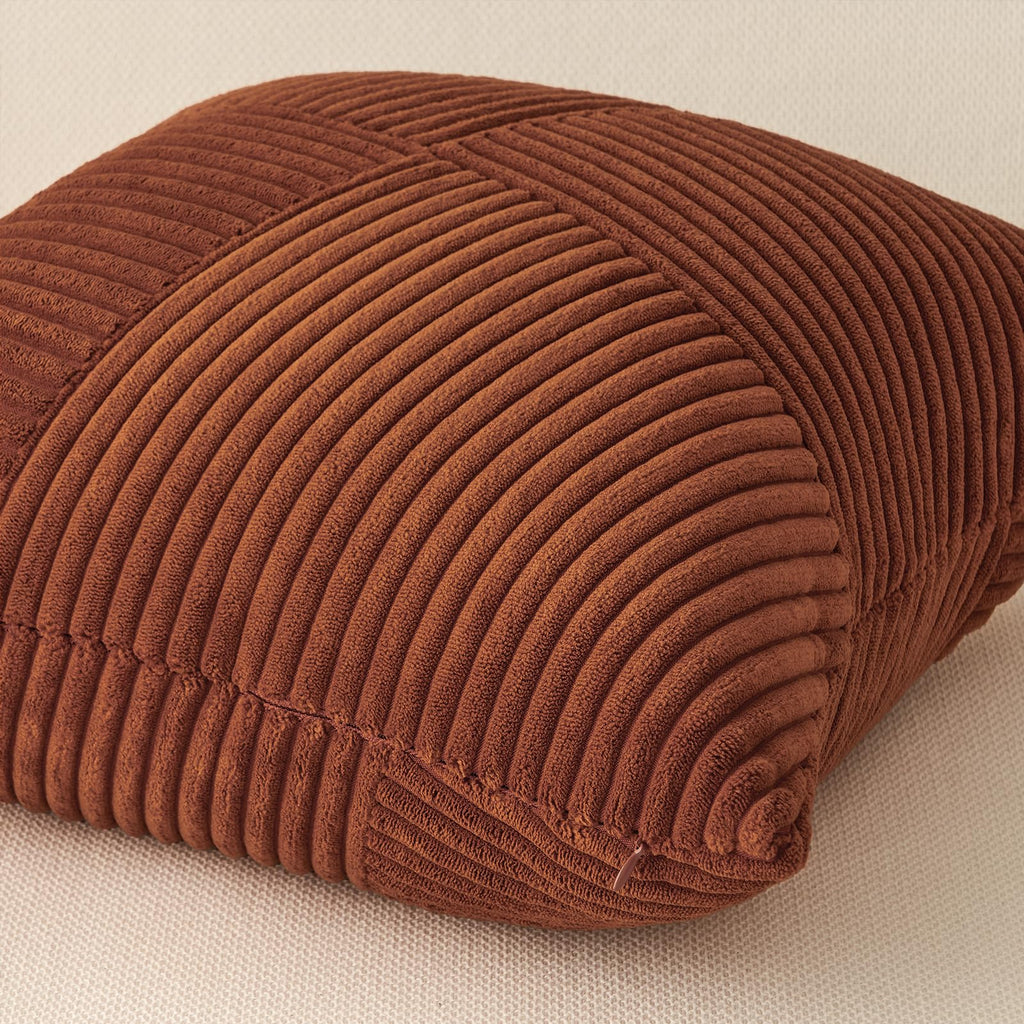 Set of 2 Decorative Terracotta Throw Pillow Covers 26x26 Inch for Couch Sofa Bed, Rustic Farmhouse Boho Home Decor