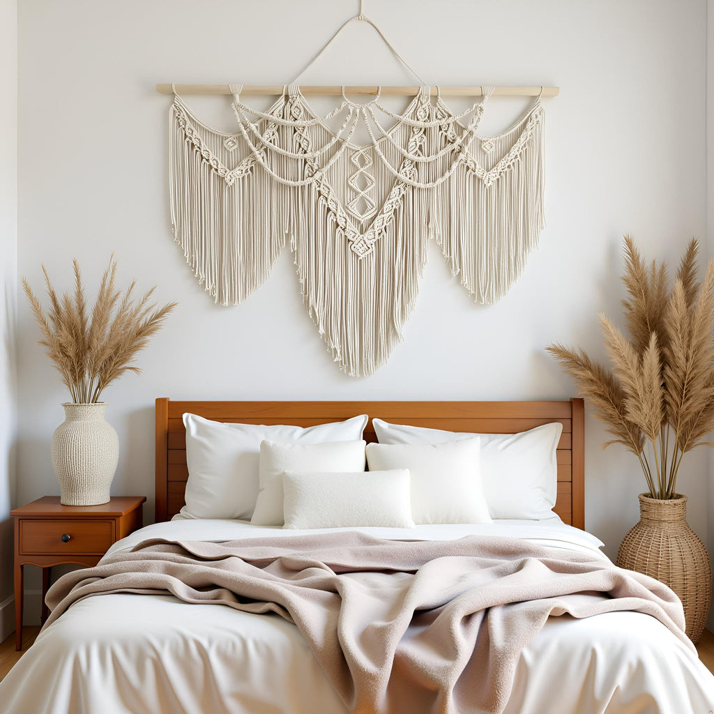 Large macrame wall hanging - Boho Tapestry Macrame Wall Decor Art- Chic Bohemian Woven Tapestry Home Decoration