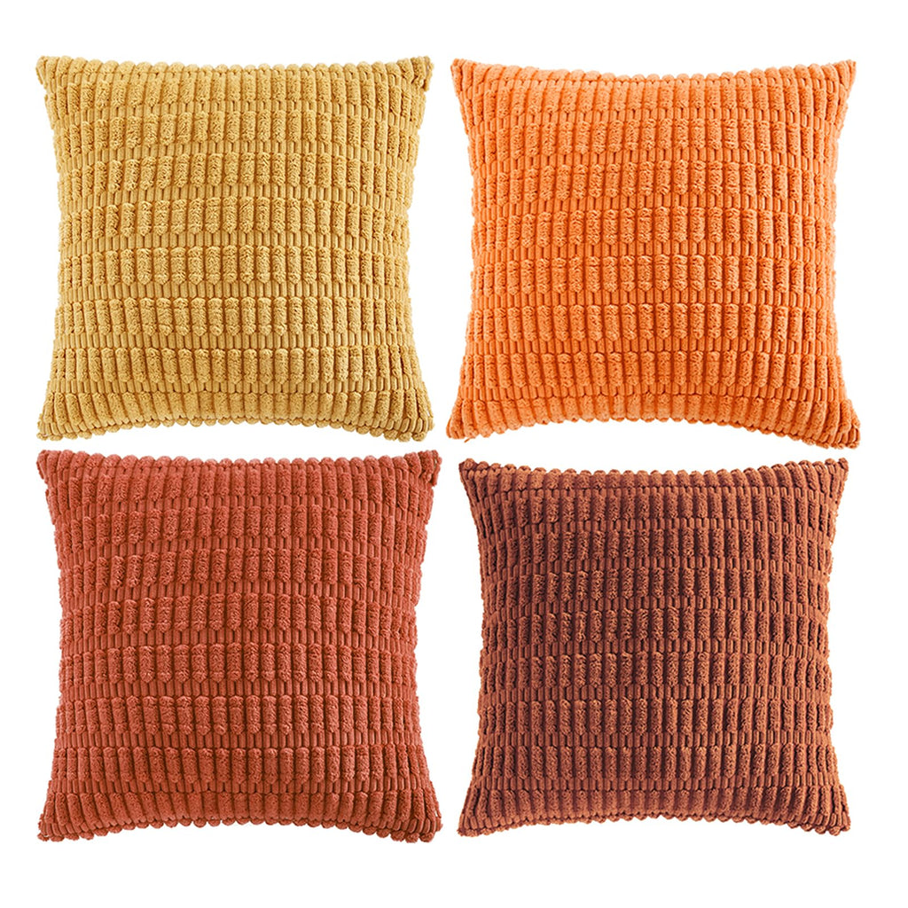 4 Packs Decorative Throw Pillow Covers Couch Bed, Modern Farmhouse Boho Home Décor Accent Cushion Case, 26" x 26"