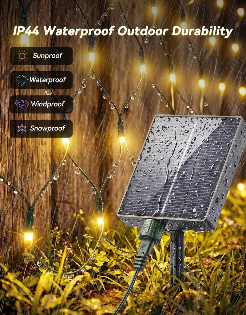 11.5 x 5FT Solar Net Lights Outdoor Waterproof with Remote