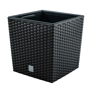 Black (Anthracite) Plastic Planter, 17cm (LWH)