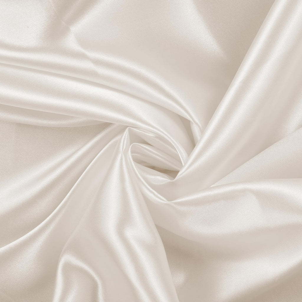 100 Yard Satin Fabric, 44" Wide, Charmeuse Sateen Cloth - Ivory