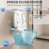 Smart Toilet with Heated Seat & Dual Auto Flush, Foot Sensor