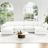 Cloud Modular Sectional Sofa, Oversized Convertible Modular Cloud Couch, Down Feather Filled Sectional Sofa Comfy Upholstered Deep Seat Couches for Living Room, Sofa Covers Washable & Replaceable A124-B0DJ7BKQNB