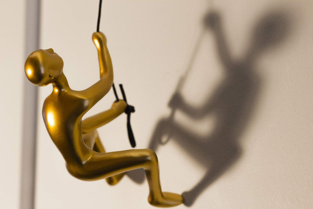 Decor with 30" Leather Rope | Polyresin Statues and Sculptures with Hanging Hardware Included for Modern Wall Decor