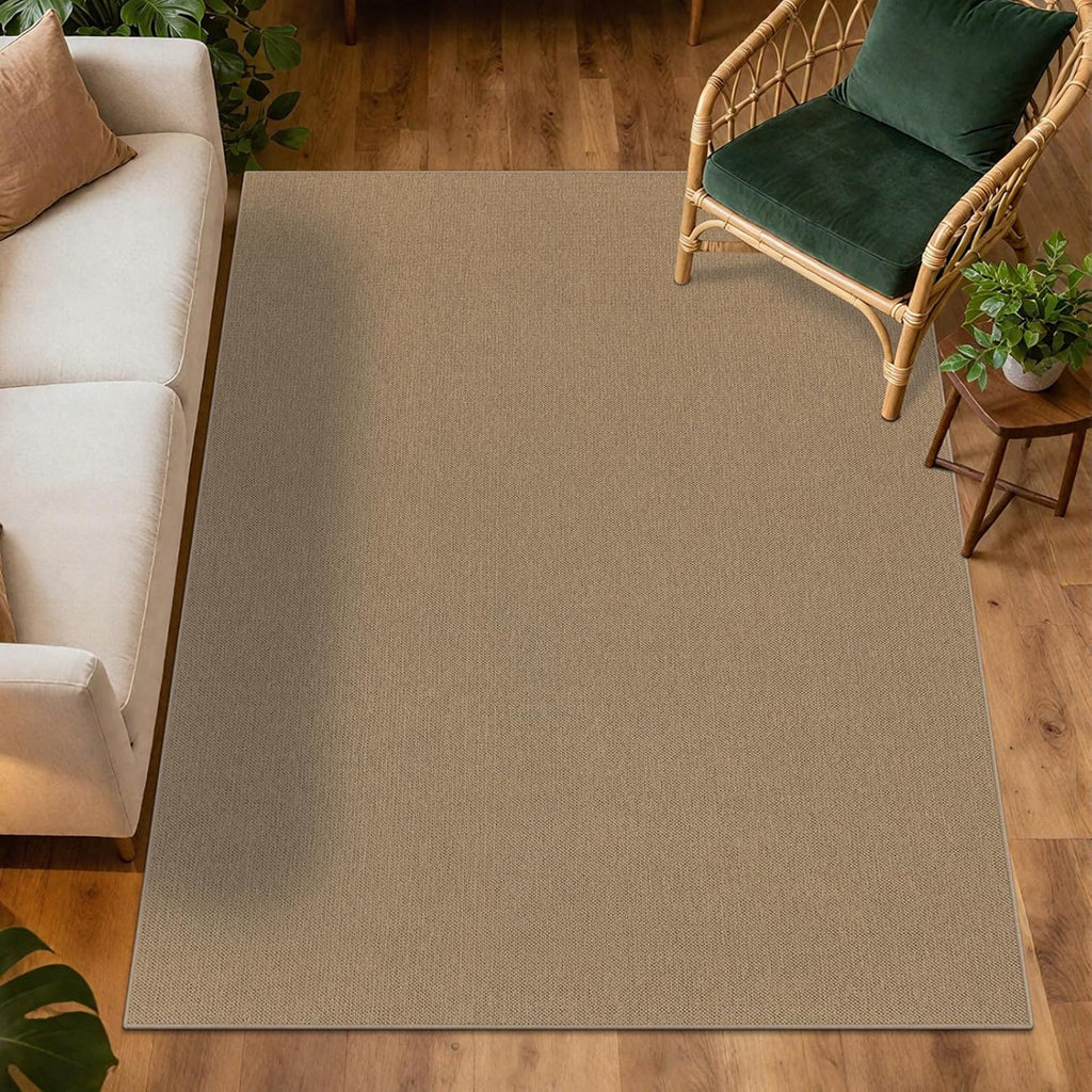 Easy Jute 5x7 ft Outdoor Washable Rug Non Slip Woven Texture Durable Farmhouse Rug for Entryway Pati