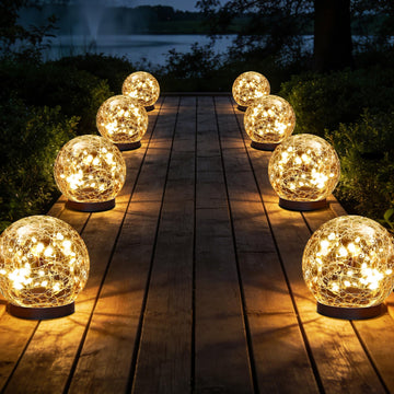 Solar Globe Lights Outdoor Waterproof-Solar Balls for Garden