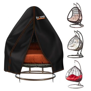Double Patio Egg Chair Cover Glider Covers Waterproof, Black