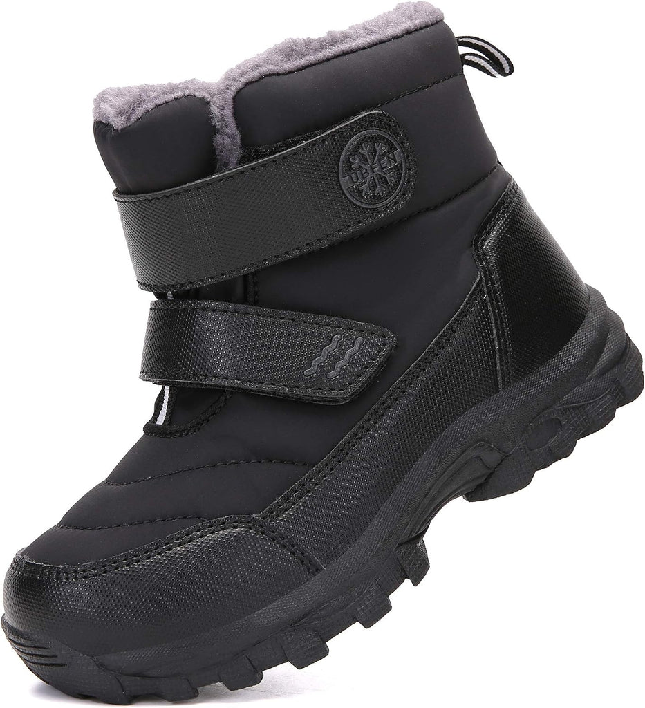 Kids Snow Boots Water-Repellent Warm Winter Shoes for Boys and Girls