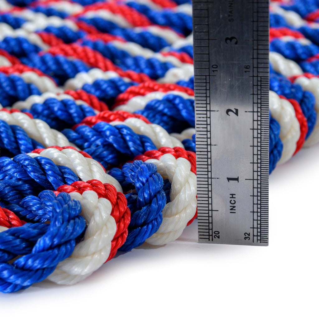 Lobster Rope Mat Patriotic 30x17 Inch, Nautical Welcome Mat USA Designed
