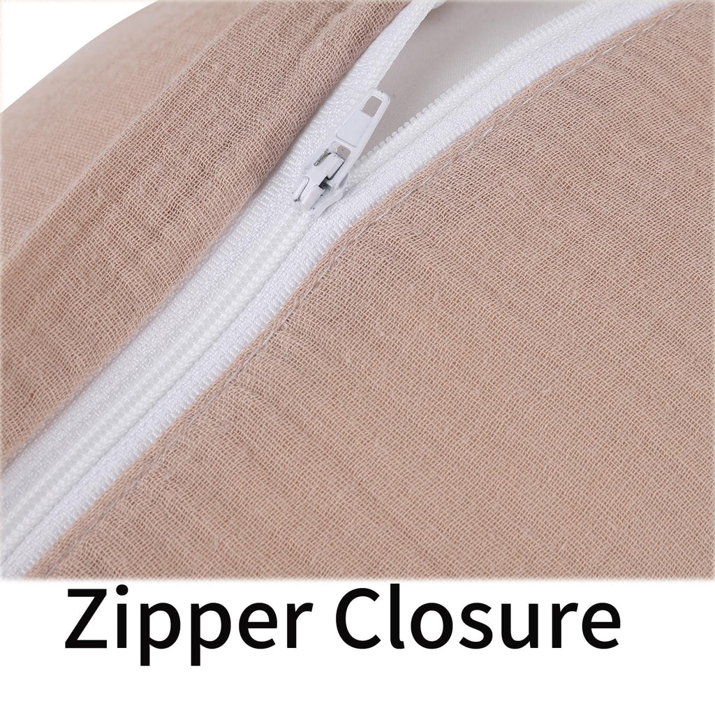 Muslin Nursing Pillow Cover, 100% Cotton, Soft & Breathable, Blush