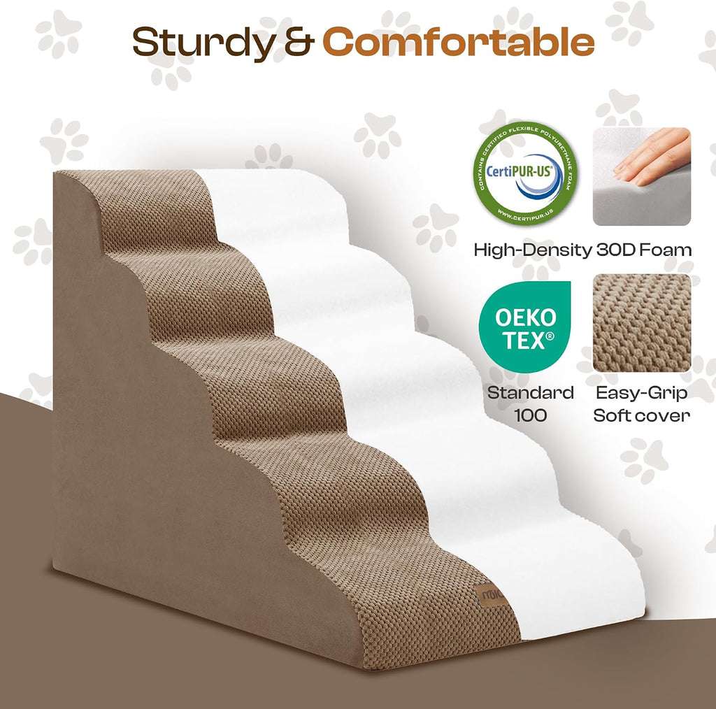 Extra Wide Dog Stairs for Large Dogs, 25" H Pet Steps for High Beds
