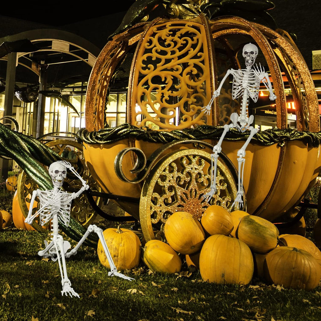 5.4ft Posable Halloween Skeleton - Full Body Life Size Skeleton Bones with Movable Joints for Halloween