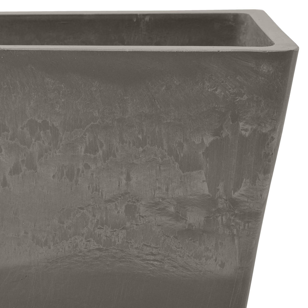 PSW Pot Collection [17.5 inch] Plastic/Stone/Wood Composite Window Box Rectangular Planter - No Drainage Hole