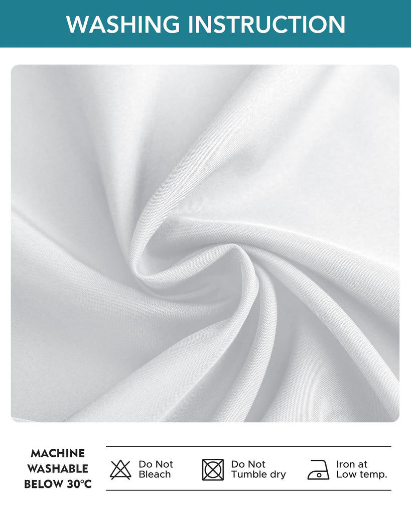 Windproof Outdoor Curtains Waterproof 4 Pcs 54x120 In White
