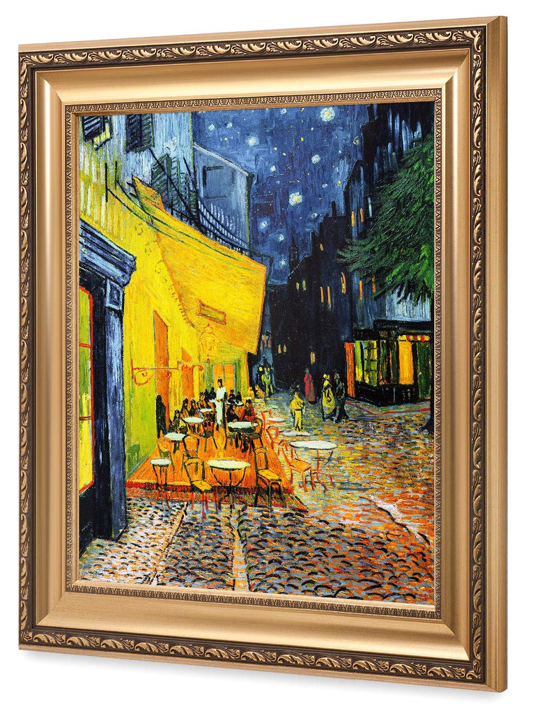 Vincent Van Gogh Wall Art Framed, Cafe Terrace at Night, 30x26''