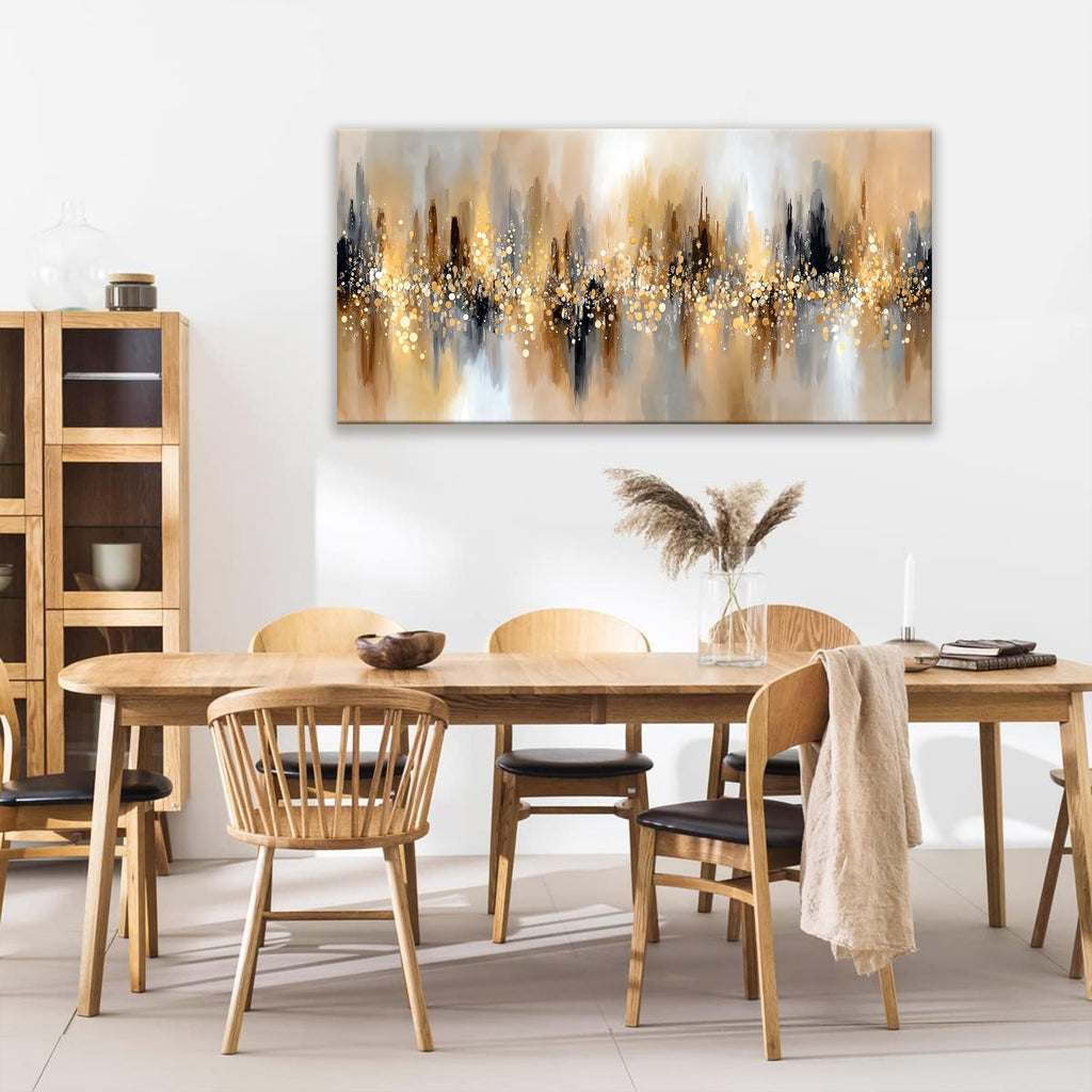 Modern Gold Abstract Wall Art Prints 24x48 ln
