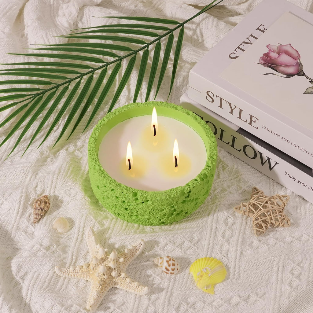 20oz Large Scented Candle - Sage & Lemon, 3 Wick Home Scented Candle, Non Toxic Soy Candle for Women and Men, Lemon