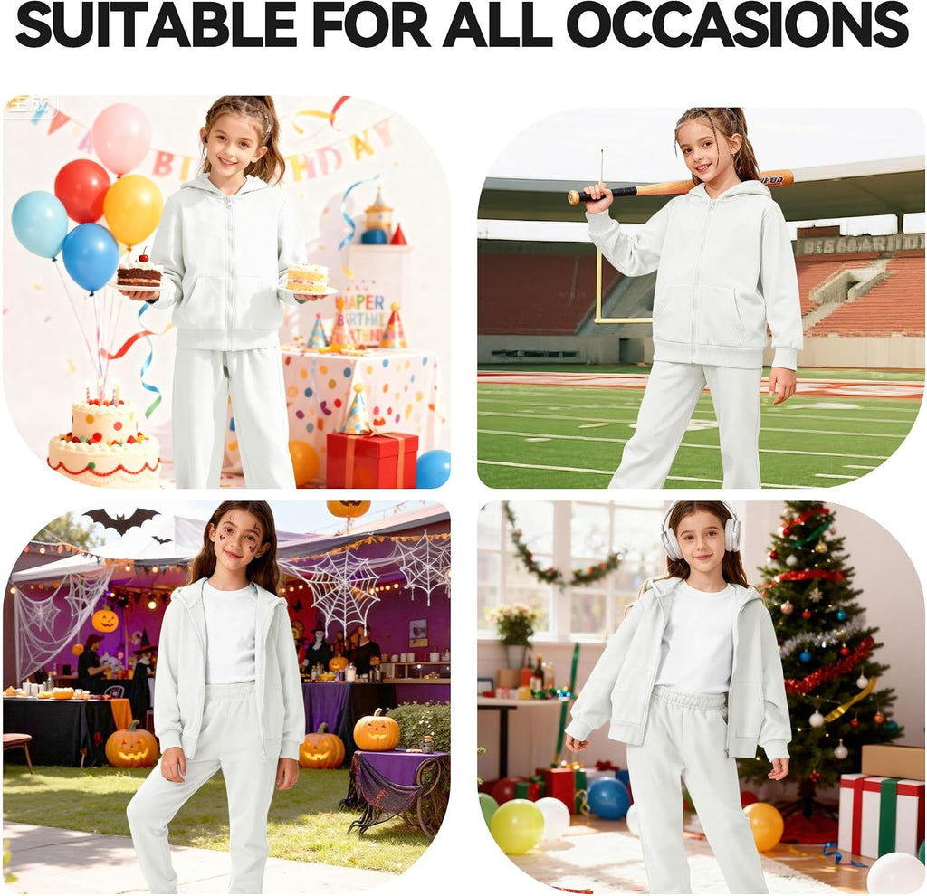 Boys 2 Piece Tracksuit Athletic Sweatsuits Sets Zipper Sweatshirt and Jogger Sweatpants Clothing Sets for Kids