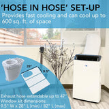 ARC-1230WN 14,000 BTU (12,000 BTU SACC) NEX Inverter Dual Hose Cooling Portable Air Conditioner, Dehumidifier