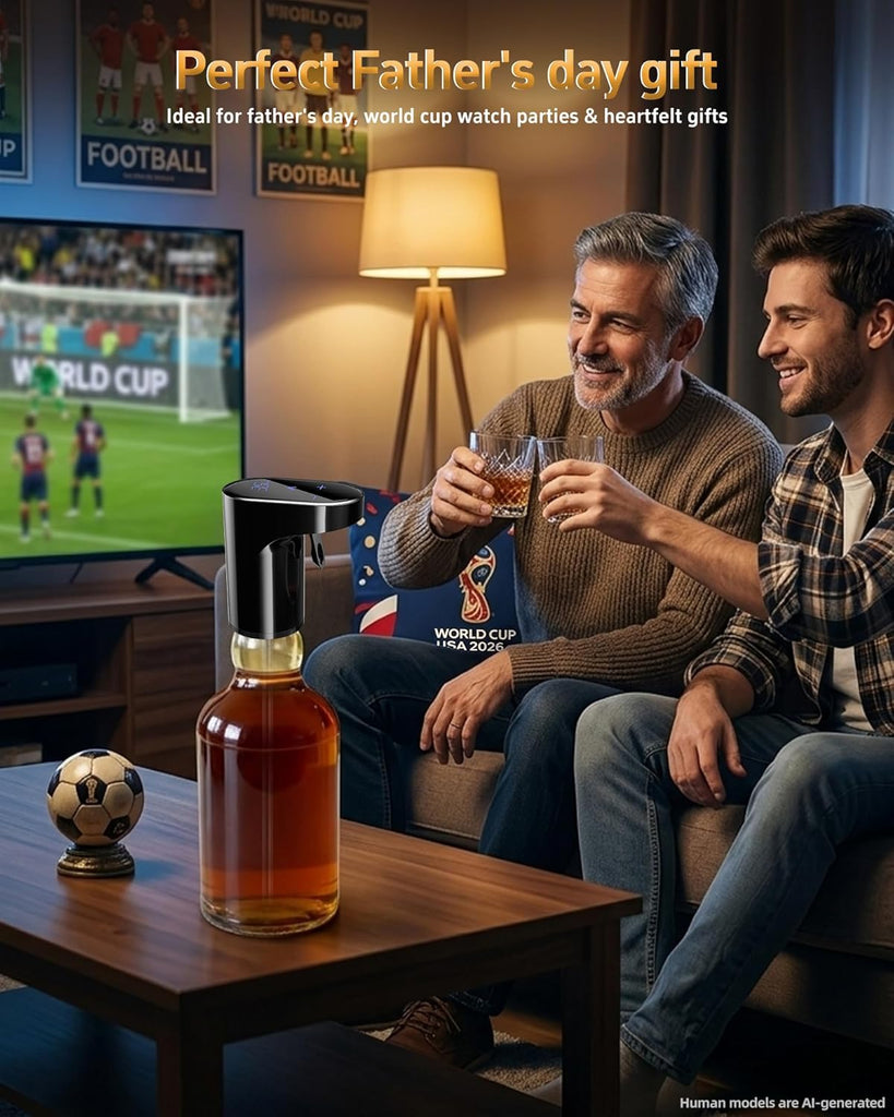 Fathers Day Gift | World Cup Viewing Party Supply,5-in-1 Electric Wine Decanter & Smart Liquor Dispenser,Automatic