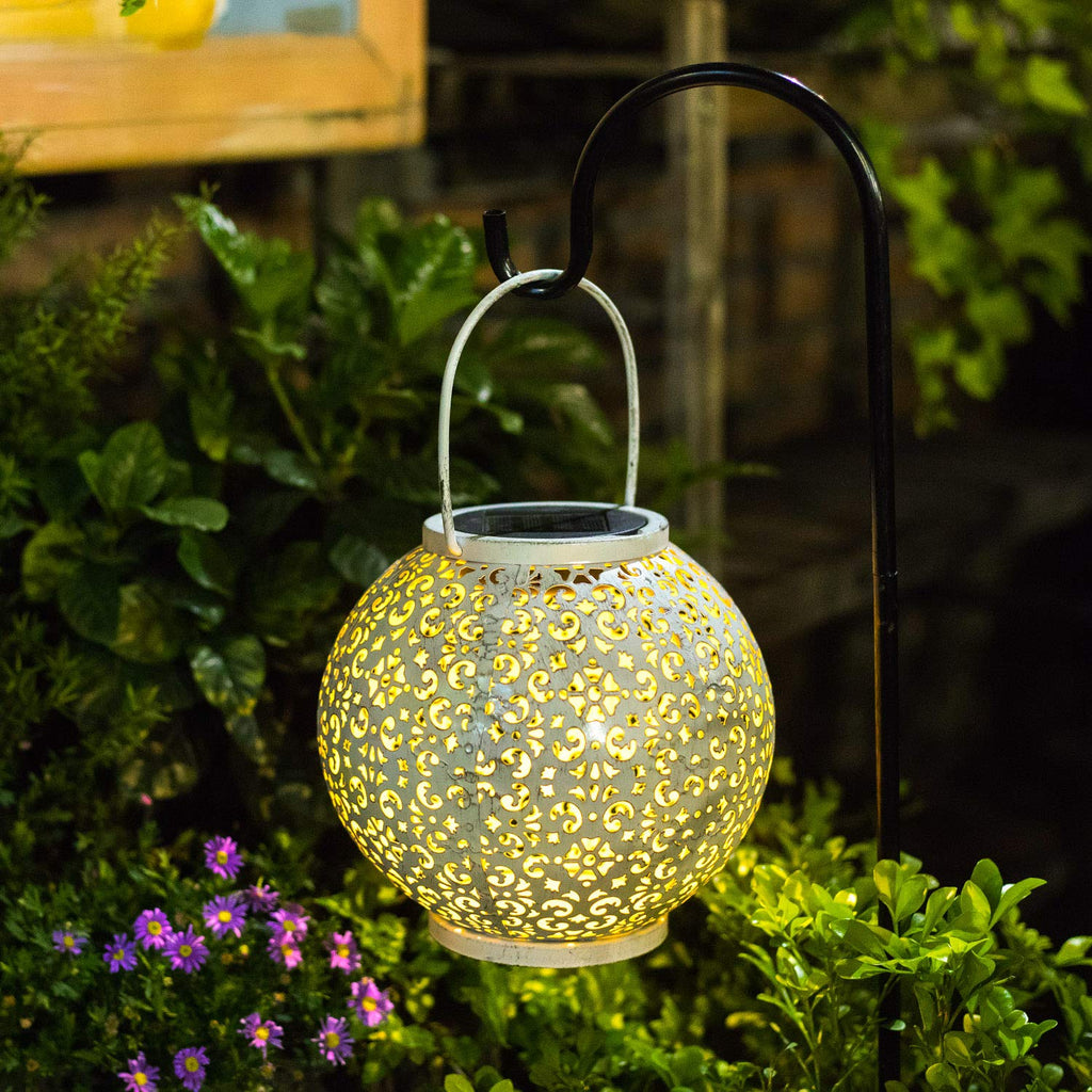 Outdoor Solar Big Lantern Waterproof Mothers Day Garden Gifts for Mom Women, Solar Garden Lights for Backyard Table